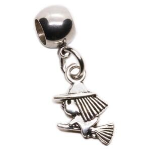 Good Witch Charm Pendant - Elegant Witch Jewelry for Witch Decor Enthusiasts